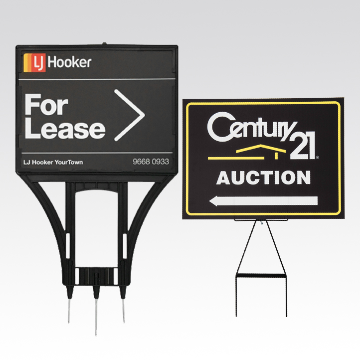 Signs Spicks In Ground Metal Sign Holders Gooseneck Metal Sign Holders With Down