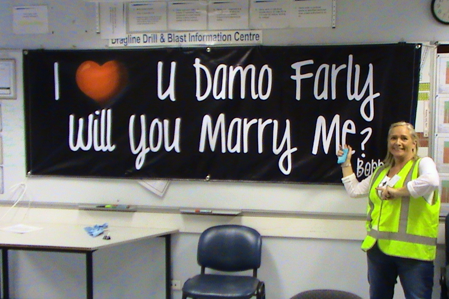 Will you marry me? Vinyl Banner Does the Job!