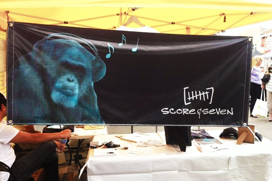 score&seven score an Outdoor Vinyl Banner!
