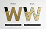 3D Letters ordered with adhesive