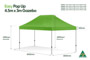 Aluminium 4.5m x 3m Pop Up Gazebo Measurements