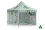 Aluminium Pop Up 3m x 3m Gazebo with 1 Full Back Wall and 1 Full Side Wall