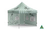 Steel Pop Up 3m x 3m Gazebo with 1 Full Back Wall and 1 Full Side Wall