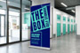 Luxury Pull Up Banner with Silver Base