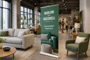 Luxury Pull Up Banner with Silver Base