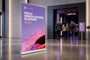 Luxury Pull Up Banner with Silver Base