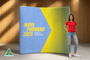 Curved Stretch Fabric Media Wall