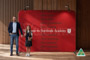 Straight Stretch Fabric Media Wall with LED Lights
