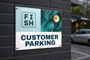White High Quality Vinyl Parking Sign