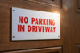 White Economy Reflective Parking Sign