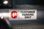 White Prismatic Reflective Parking Sign