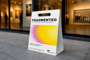 Signflute A-Frame with Flat Base and Handle