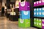 White Corrugated Cardboard Stackable Cubes with Lid