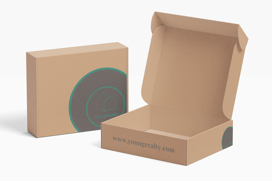 Custom Printed Mailer Box - Kraft - Single Sided Printing