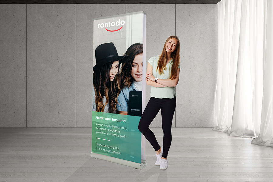 Double Sided Pull Up Banner - 850mm W x 2000mm H