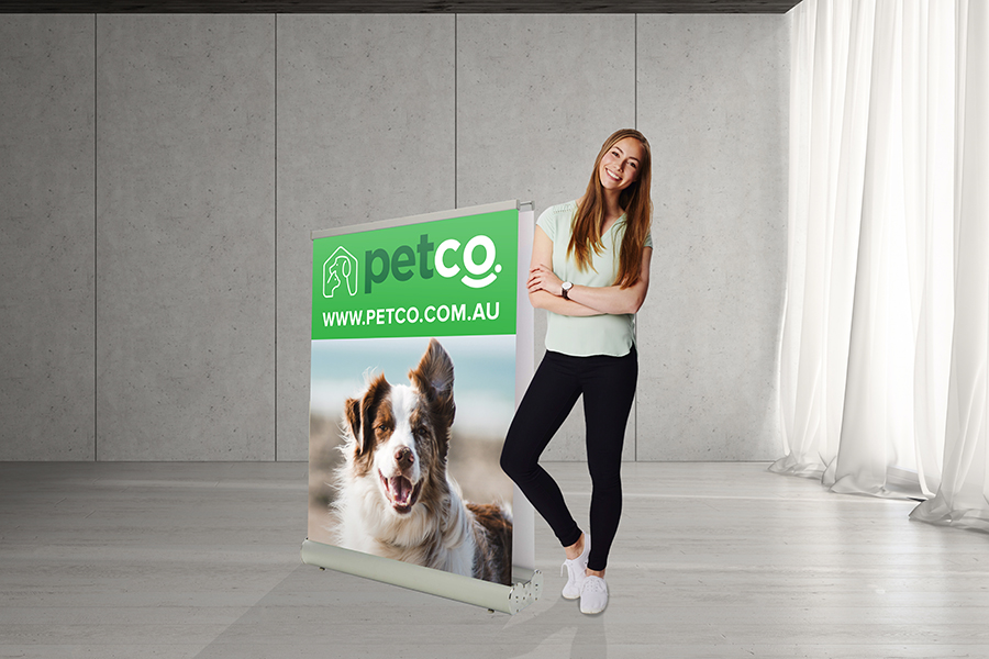 Double Sided Pull Up Banner - 1200mm W x 1400mm H (Shopping Centre Approved)