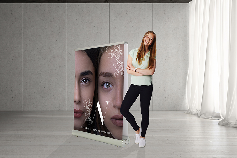 Double Sided Pull Up Banner - 1200mm W x 1500mm H