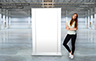 Frameless Pull Up Banner - 1200mm W  Support Poles