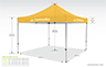 Pop Up Gazebo with Printed Canopy (3m x 3m)