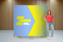 Curved Stretch Fabric Media Wall - 2200mm W x 2200mm H