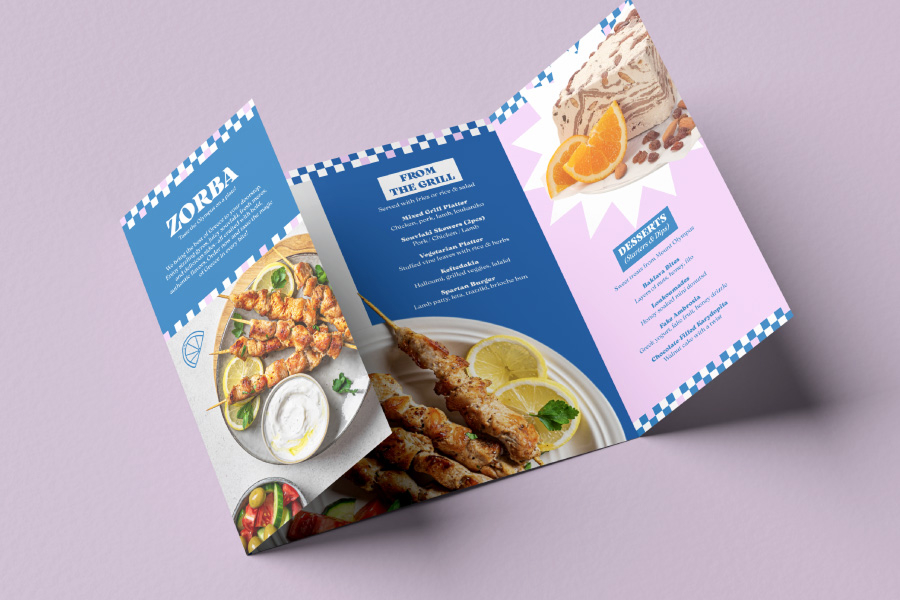 A3 Gate Fold Menu A3 Gate Fold Menu