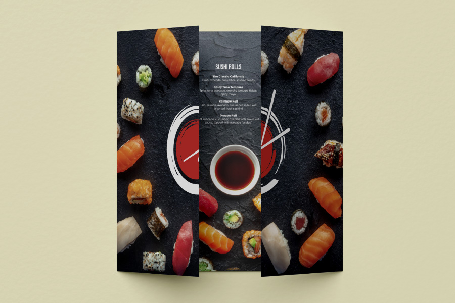 A3 Gate Fold Menu A3 Gate Fold Menu
