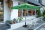 Full Colour Printed Market Umbrella with Heavy Duty Base