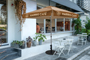 Full Colour Printed Market Umbrella with Heavy Duty Base