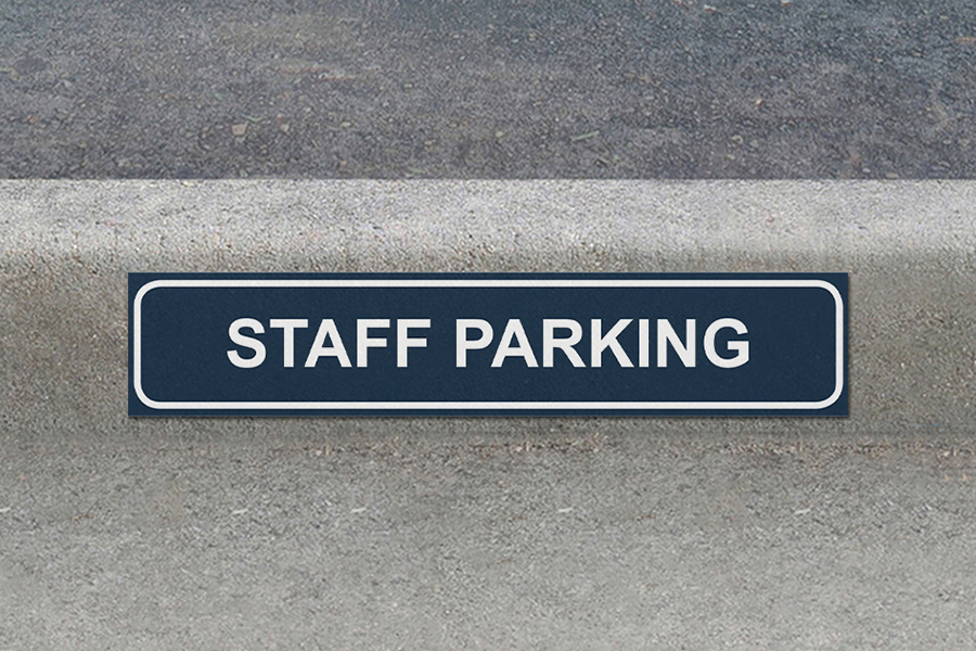 Parking Sign - Gutter Size 500mm W x 100mmH