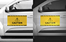 Engineer Grade Yellow Reflective Material On Car Magnet