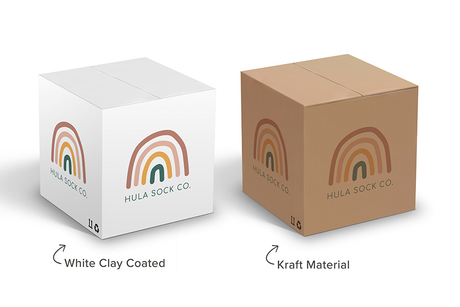 Kraft vs White Clay Coated Cardboard Material