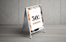 Changeable Snap A-frame Sandwich board