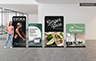 Stretch Fabric Display Stands - All Sizes with Curved Corners