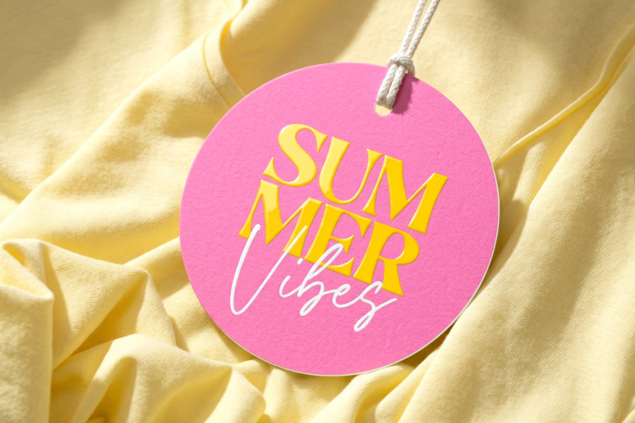 Coated Artboard Swing Tag with Spot Gloss UV Coating