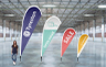 Teardrop Banners - All Sizes - White Sleeve