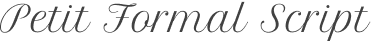 Font Petit Formal Script
