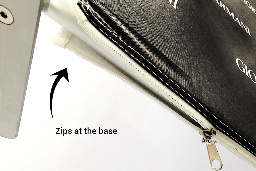 Stretch Fabric Media Wall Zipper